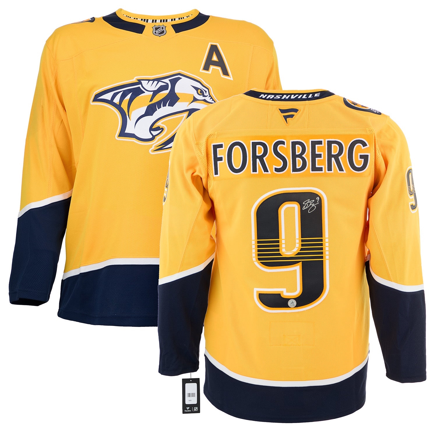 Filip Forsberg Autographed Nashville Predators Fanatics Premium Jersey