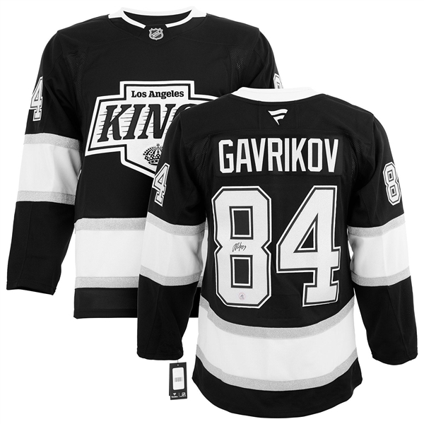 Vladislav Gavrikov Autographed Los Angeles Kings Fanatics Premium Jersey