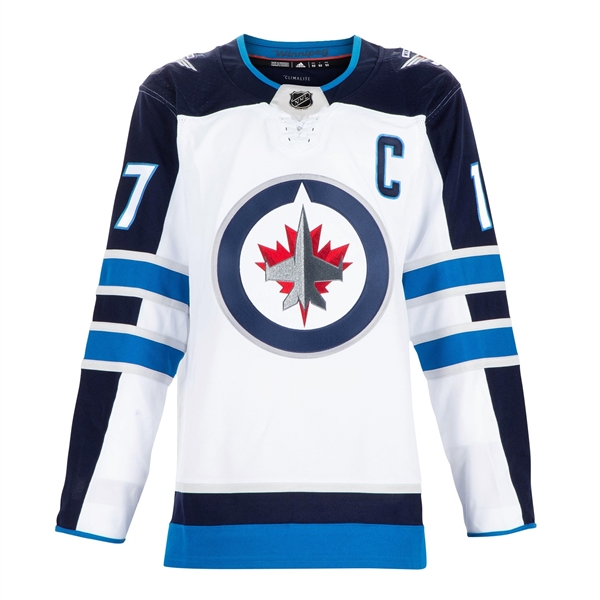 Adam Lowry Autographed Winnipeg Jets White adidas Jersey