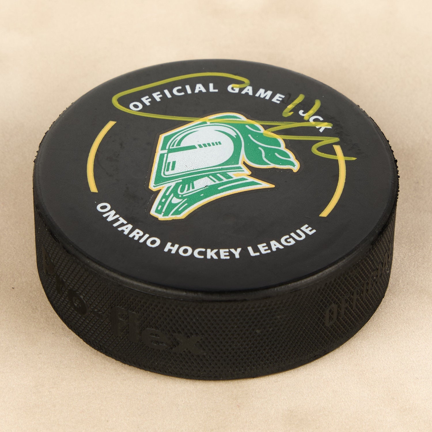 Connor McMichael Signed London Knights Official Game Puck