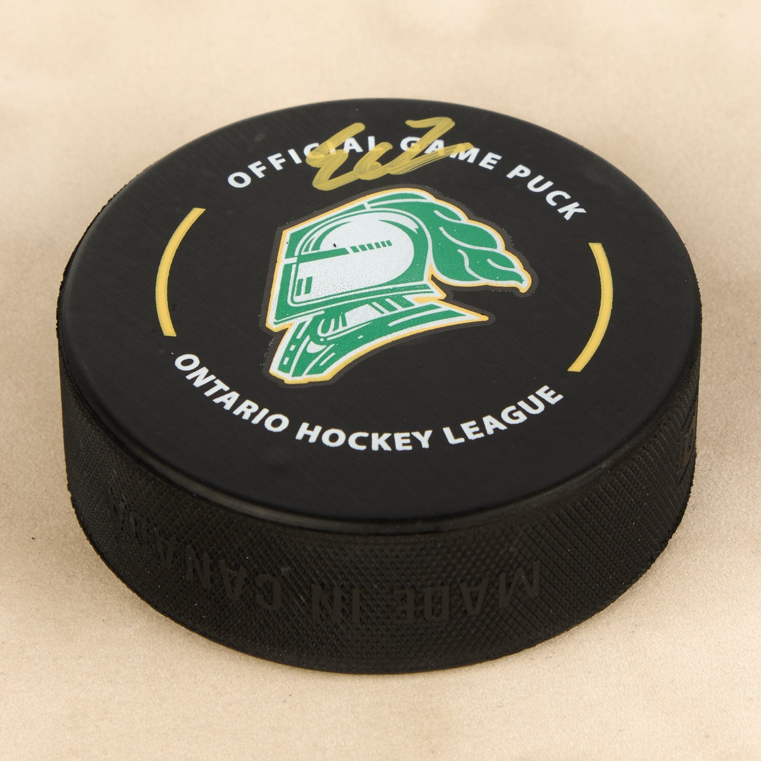 Easton Cowan Signed London Knights Official Game Puck