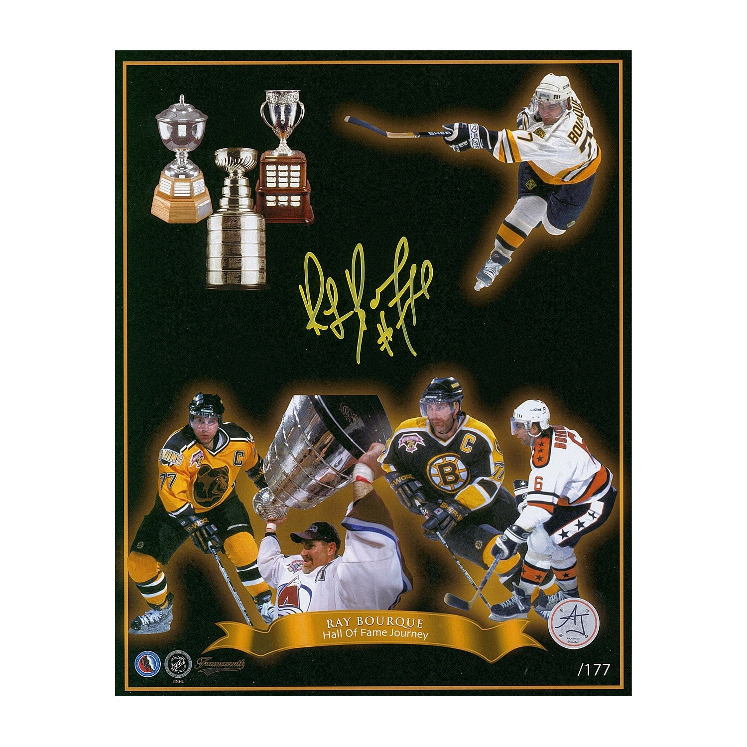 Ray Bourque Signed Hockey Hall Of Fame Journey 8x10 Photo