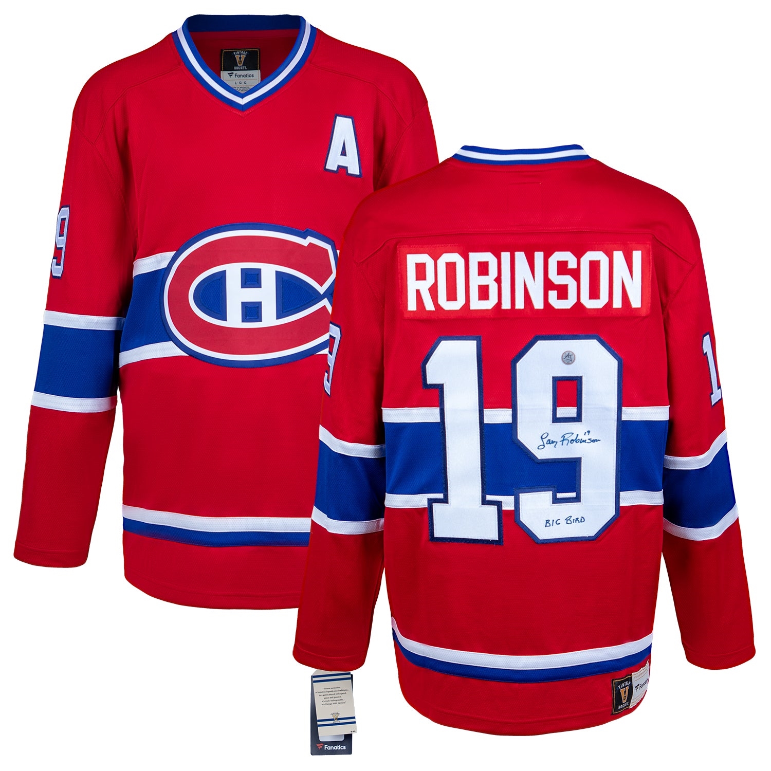 Larry Robinson Signed Montreal Canadiens Fanatics Jersey with Big Bird Note