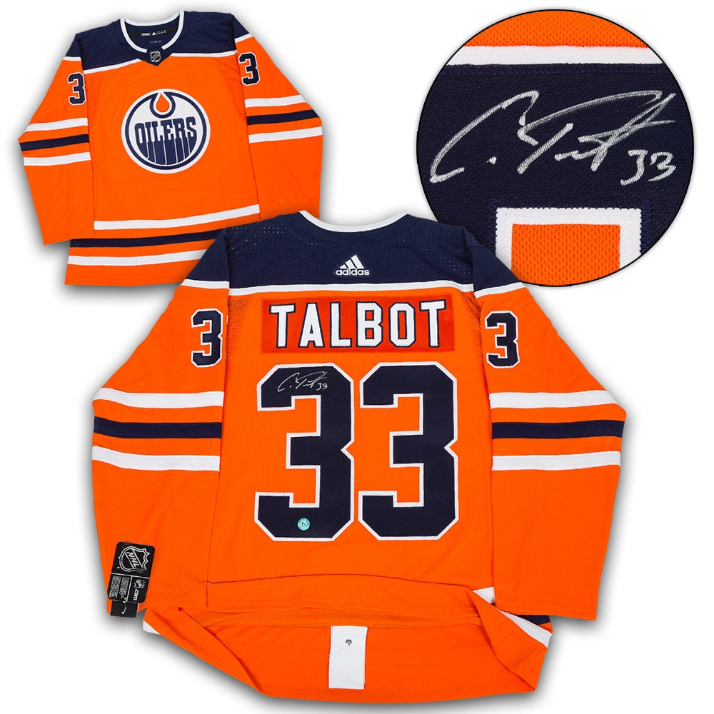 Cam Talbot Edmonton Oilers Autographed Orange adidas Jersey