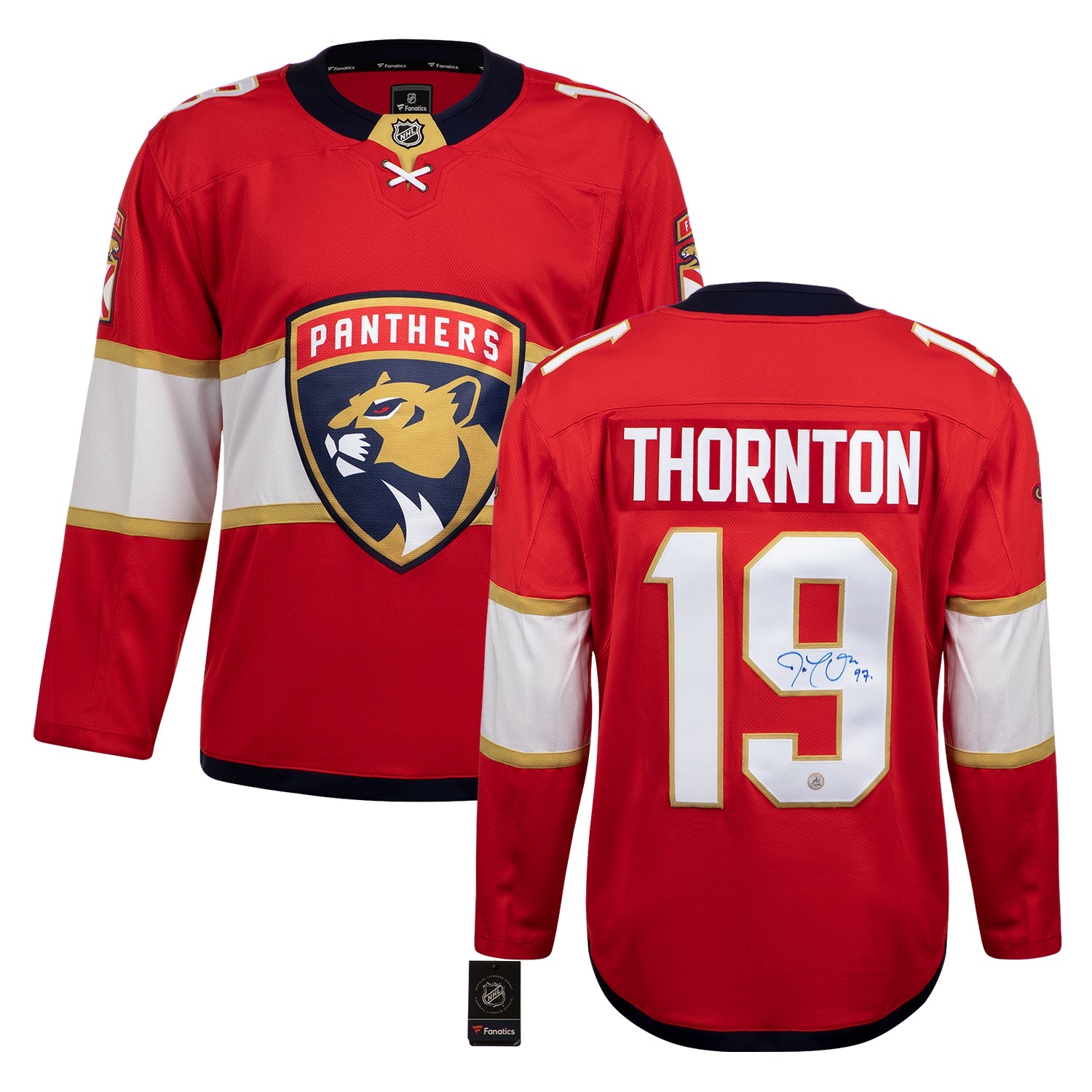 Joe Thornton Autographed Florida Panthers Red Fanatics Breakaway Jersey