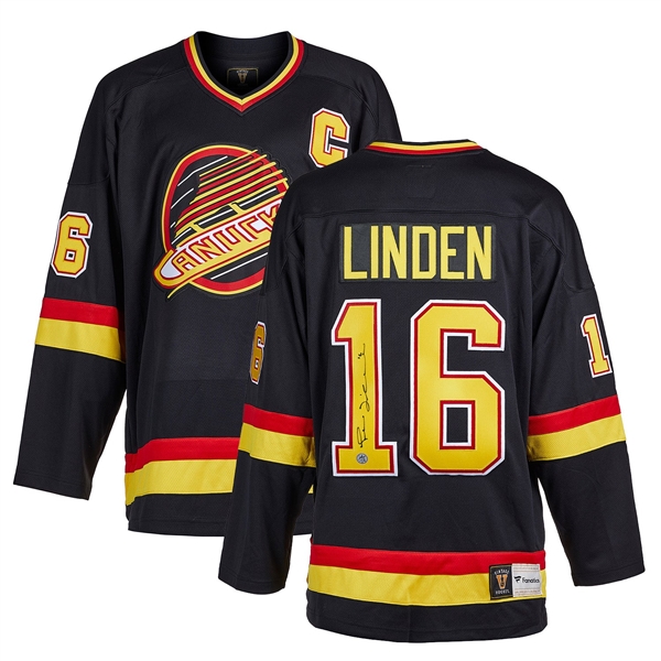 Trevor Linden Signed Vancouver Canucks Black Fanatics Throwback Jersey