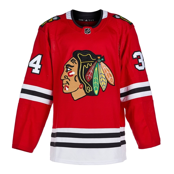 Petr Mrazek Autographed Chicago Blackhawks Red adidas Jersey