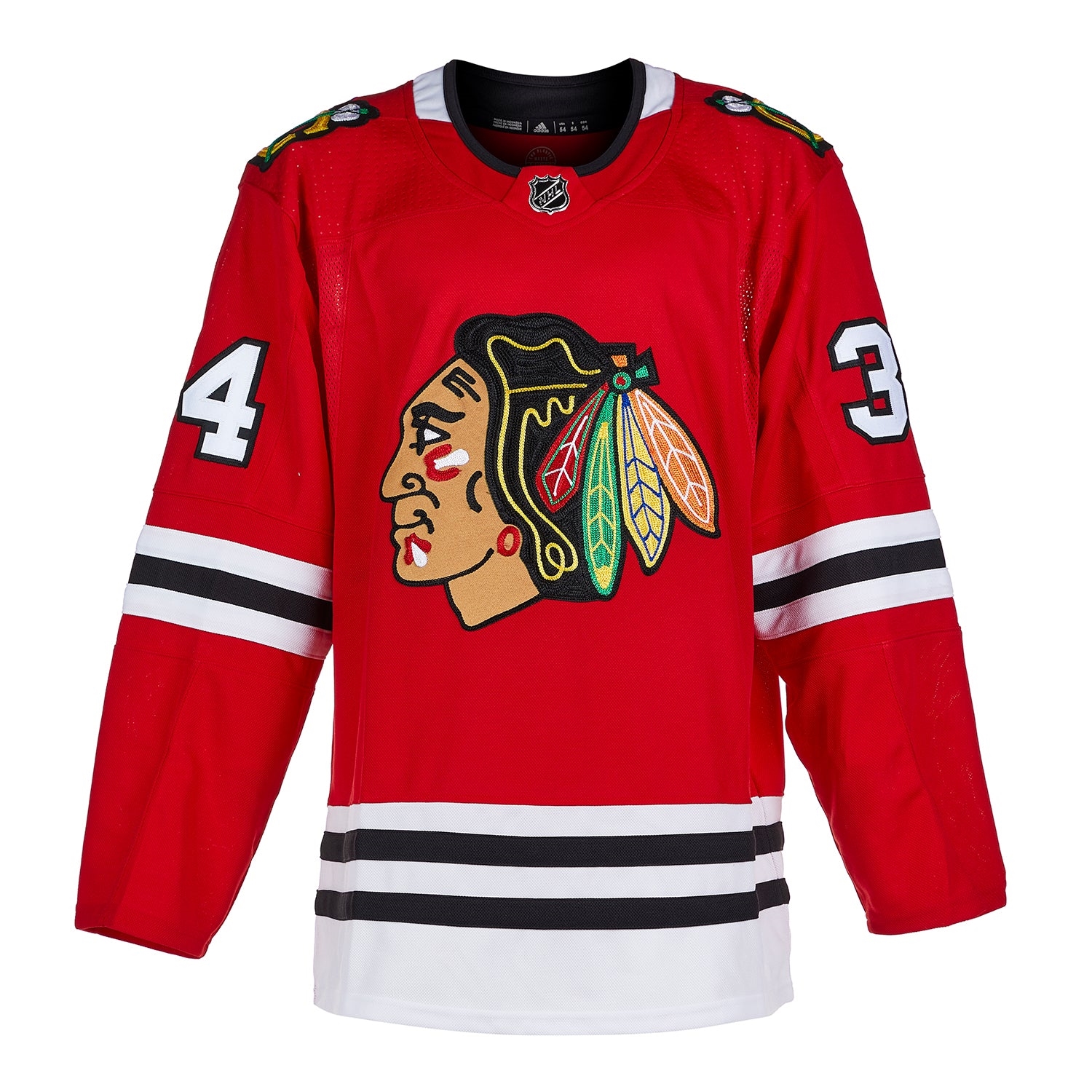 Petr Mrazek Autographed Chicago Blackhawks Red adidas Jersey