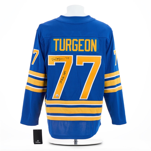 Pierre Turgeon Signed Buffalo Sabres Fanatics Breakaway Jersey with 1st Pick