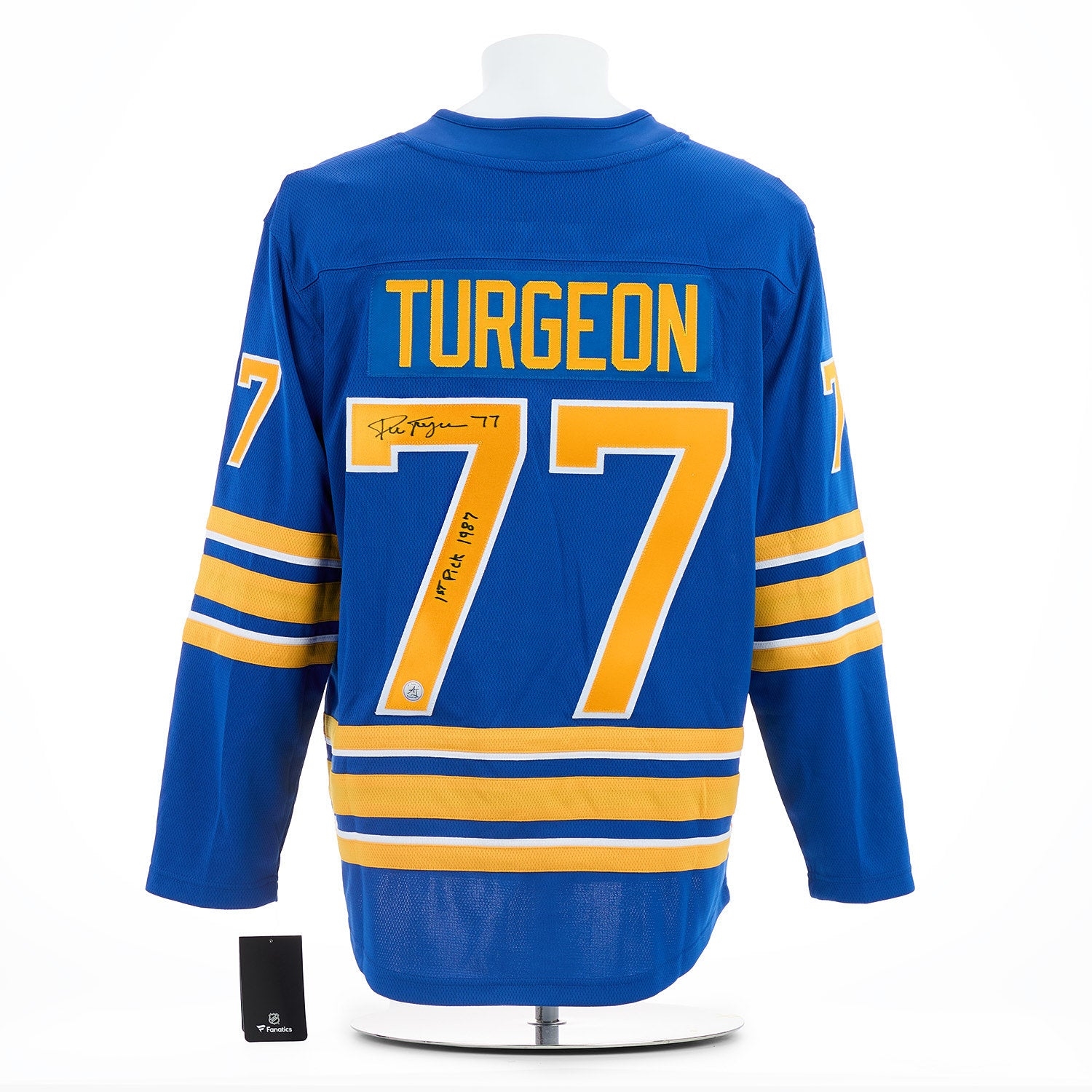 Pierre Turgeon Signed Buffalo Sabres Fanatics Breakaway Jersey with 1st Pick