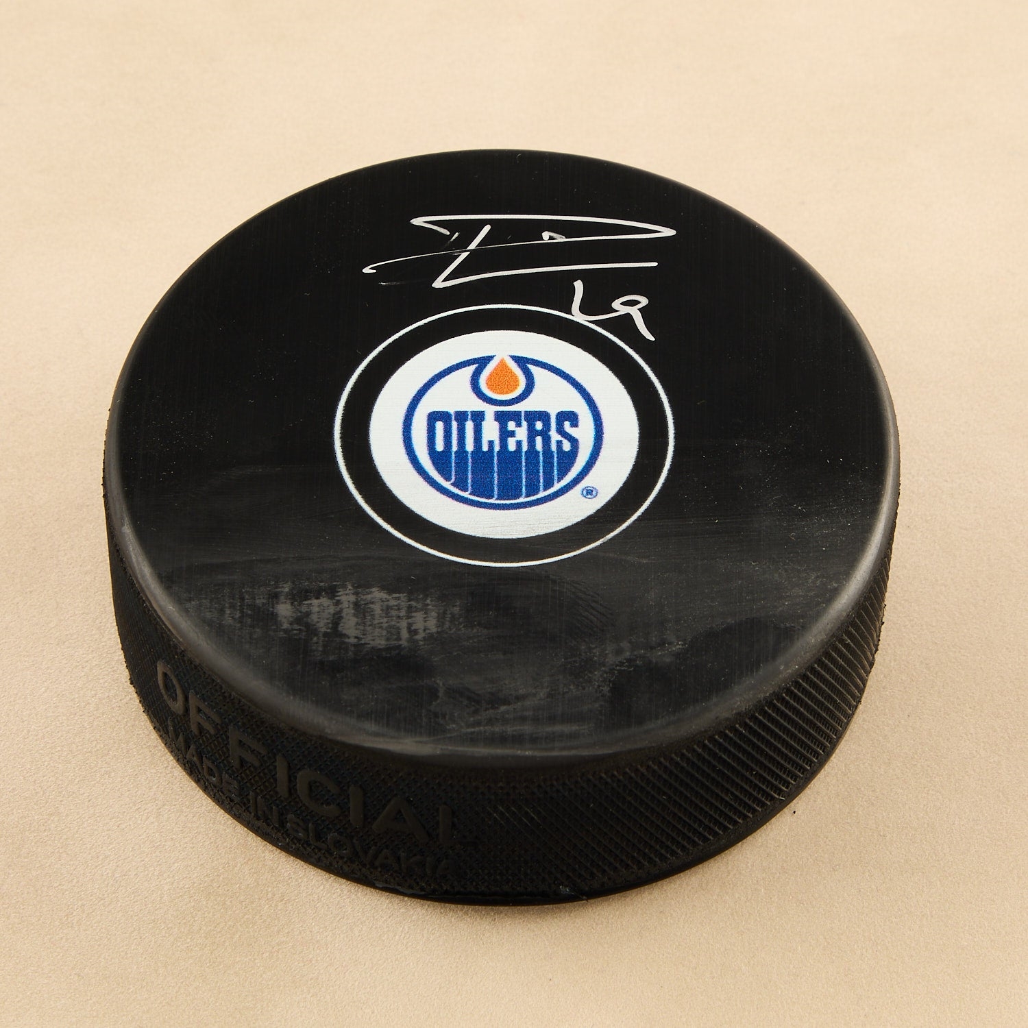 Leon Draisaitl Autographed Edmonton Oilers Hockey Puck