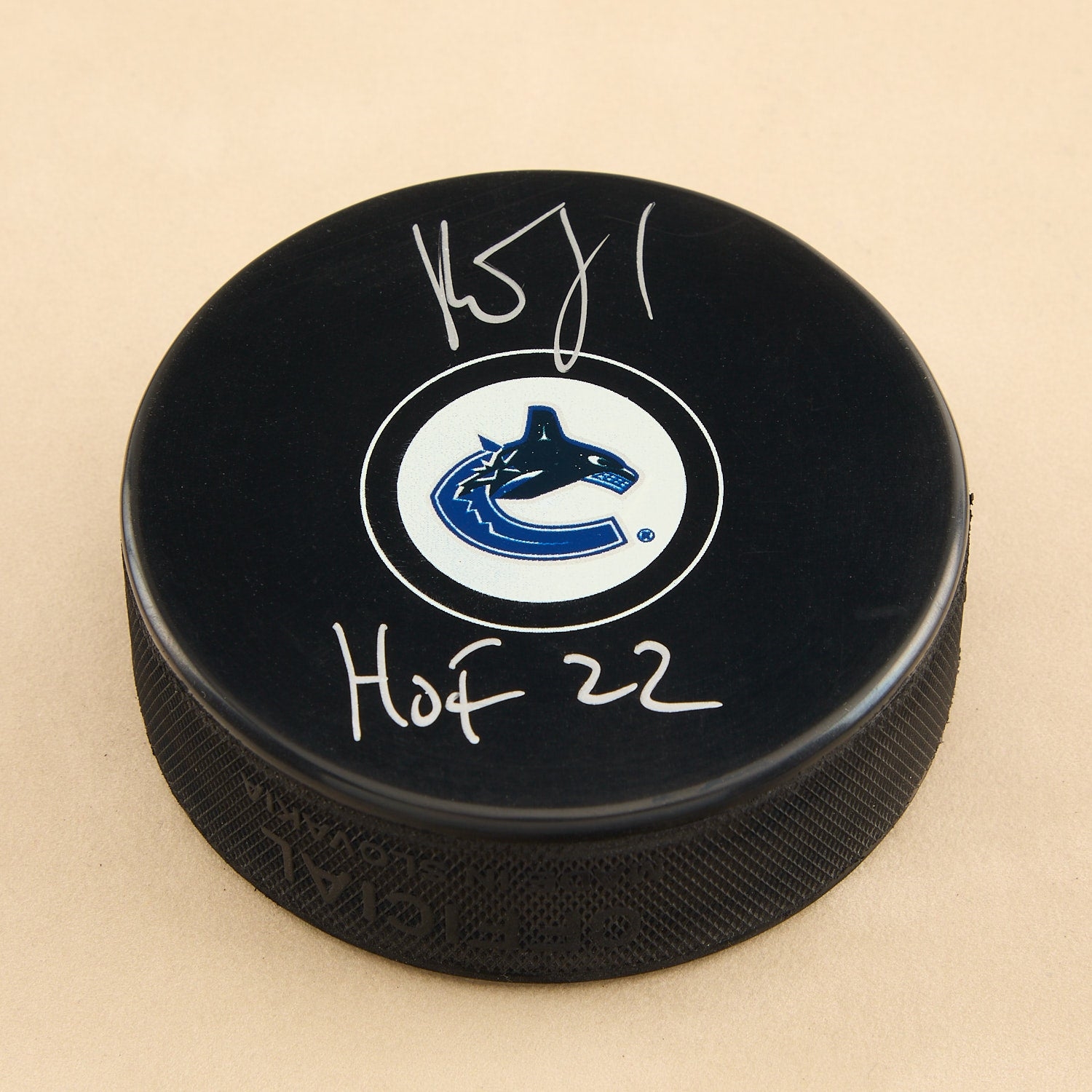 Roberto Luongo Autographed Vancouver Canucks Hockey Puck with HOF Note