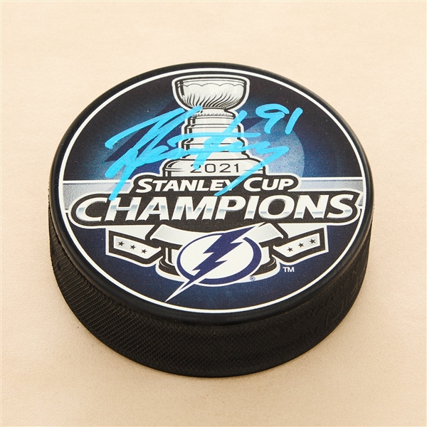 Steven Stamkos Autographed Tampa Bay Lightning 2021 Stanley Cup Puck