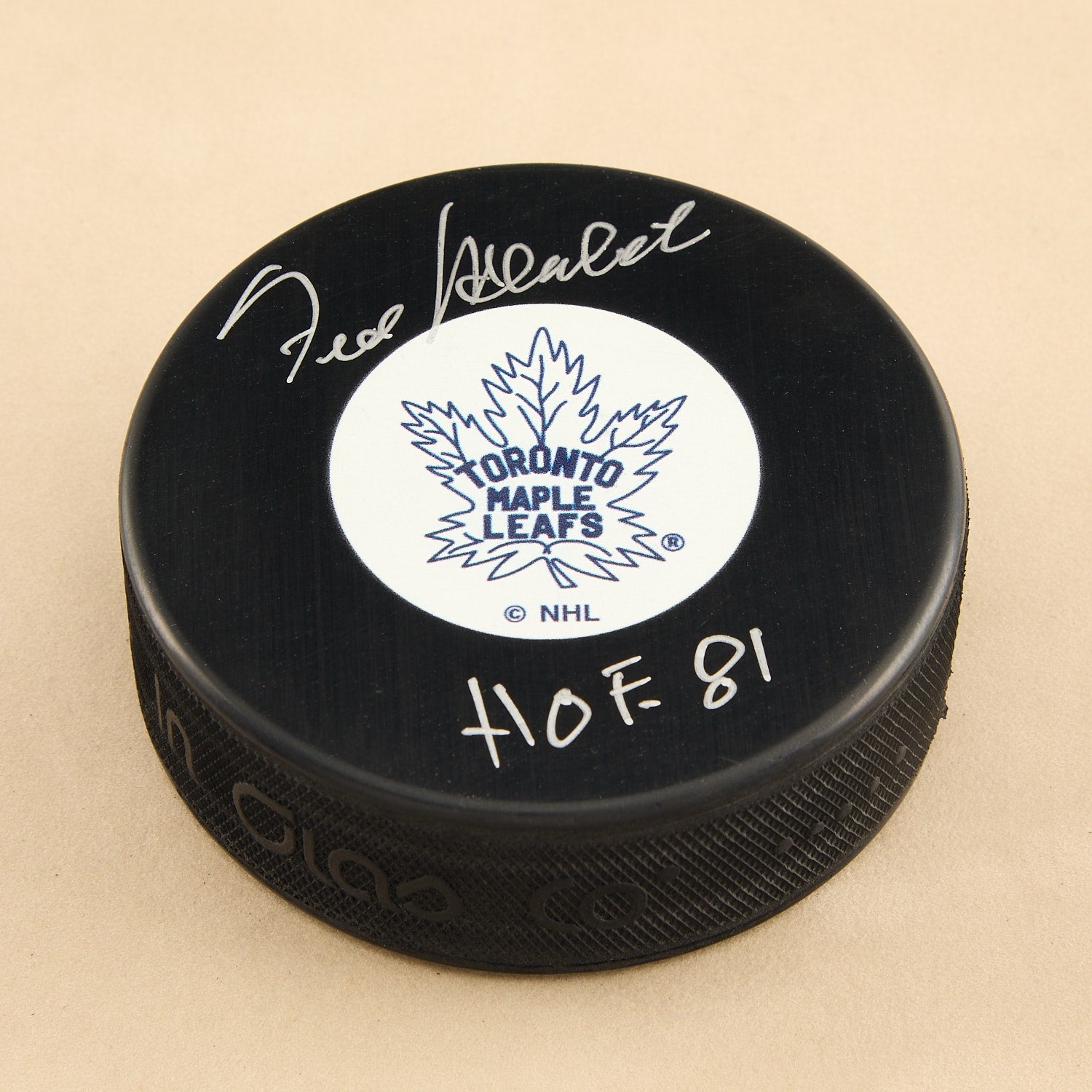 Frank Mahovlich Signed Toronto Maple Leafs Original Six Puck with HOF Note