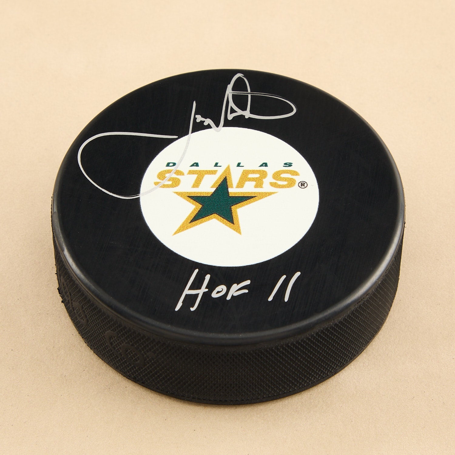 Joe Nieuwendyk Signed Dallas Stars Hockey Puck with HOF Note