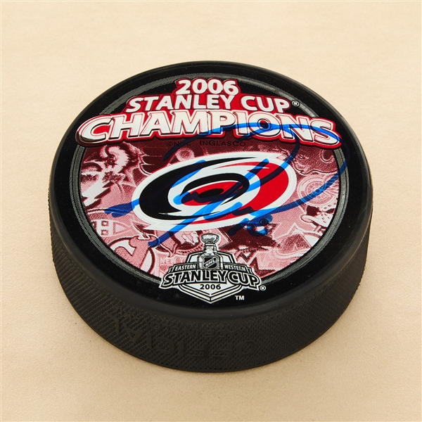 Mark Recchi Autographed Carolina Hurricanes 2009 Stanley Cup Puck