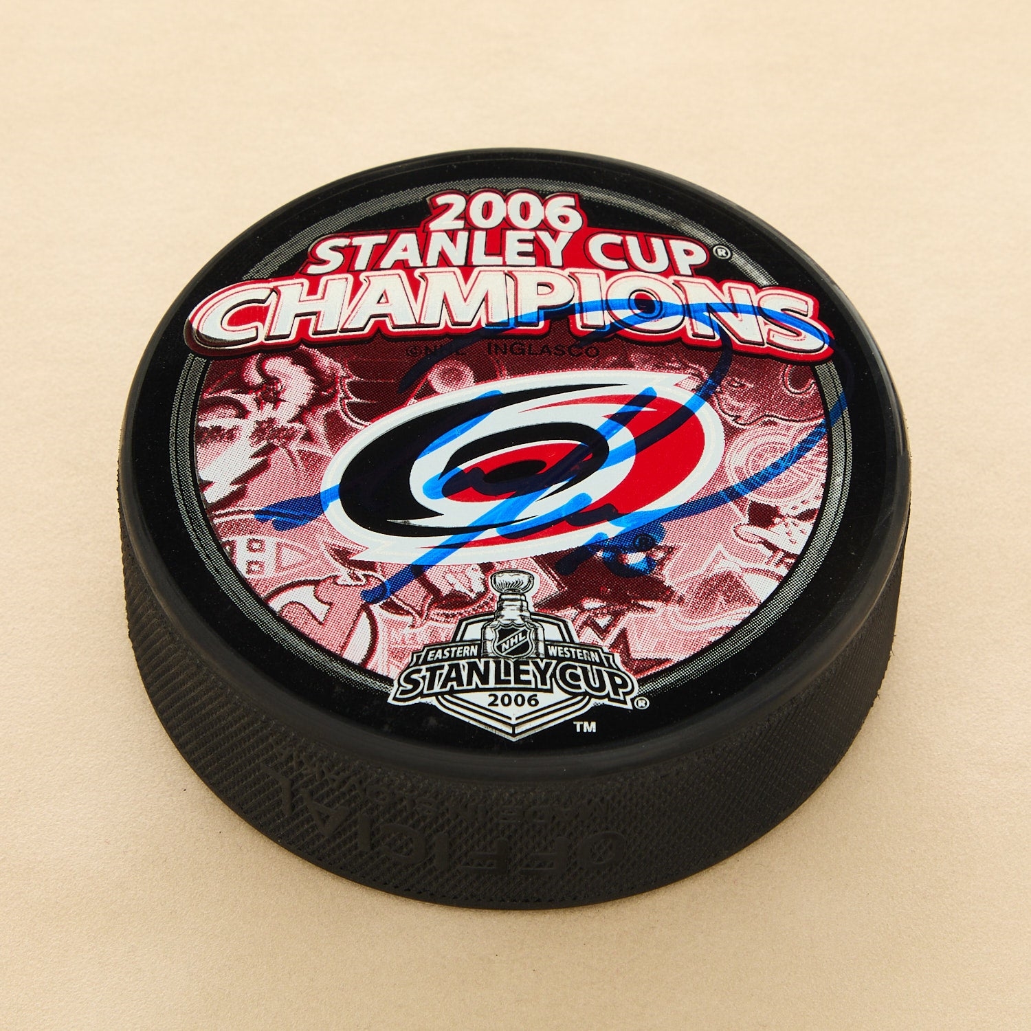 Mark Recchi Autographed Carolina Hurricanes 2009 Stanley Cup Puck