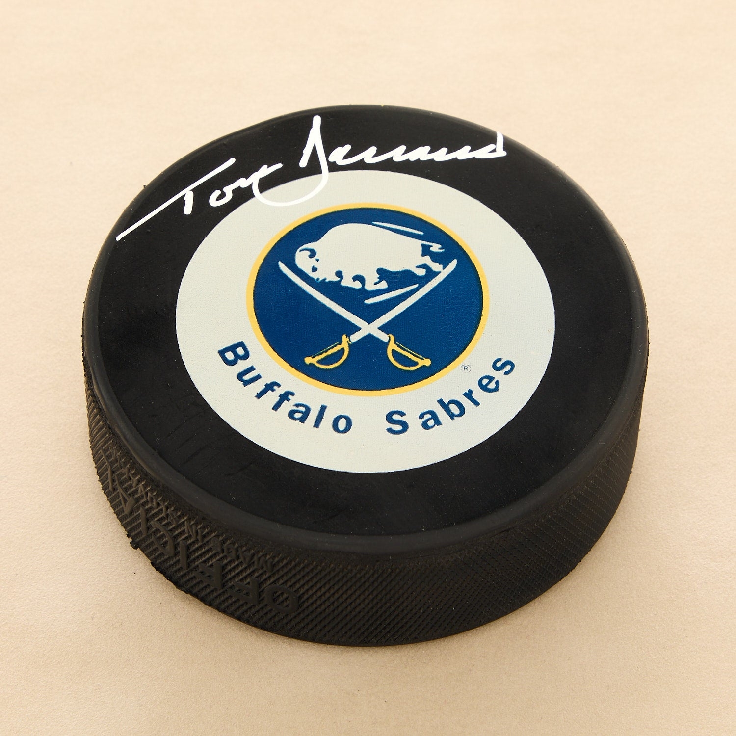 Tom Barrasso Autographed Buffalo Sabres Hockey Puck