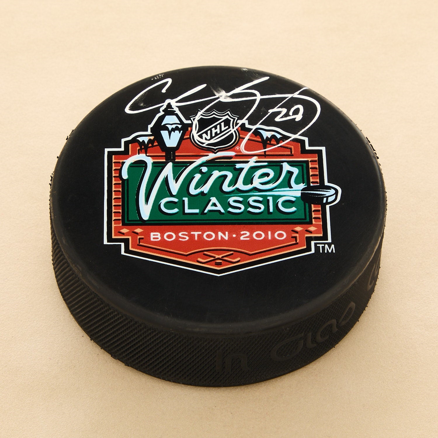 Chris Pronger Signed Philadelphia Flyers 2010 Winter Classic Puck (Flawed)
