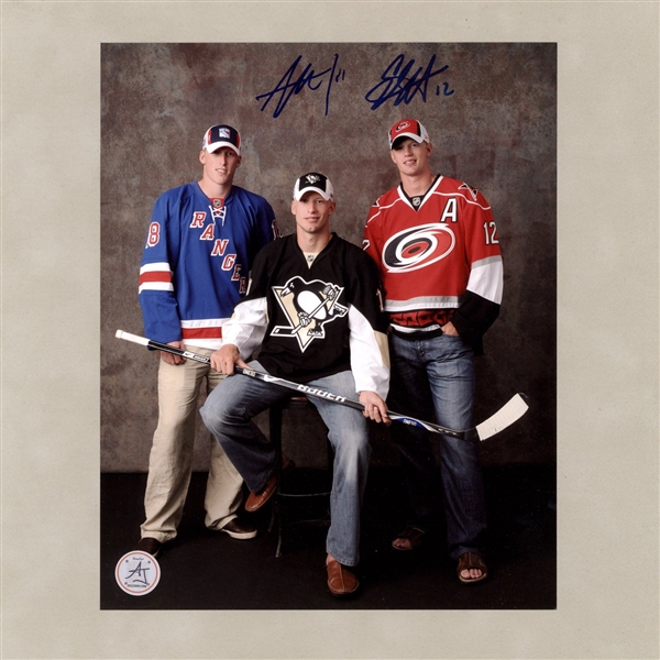 Eric Staal & Jordan Staal Autographed NHL Brothers Portrait 8x10 Photo