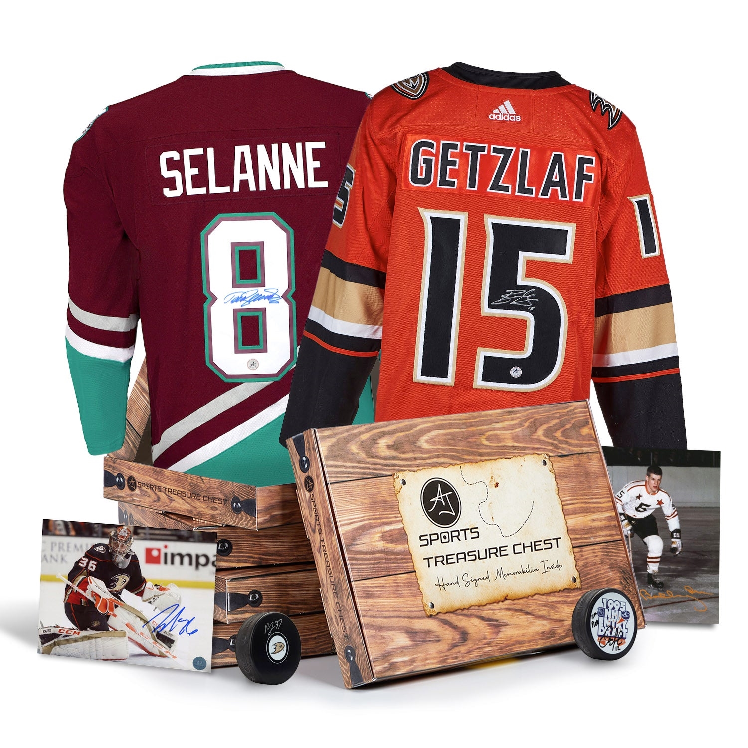 AJ Sports Anaheim Hockey Signature Hat Trick Treasure Chest