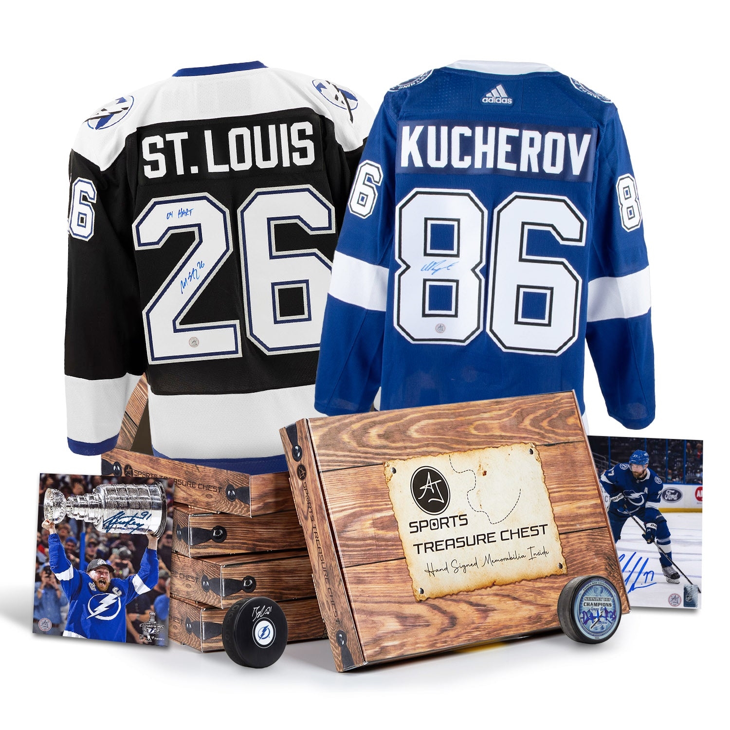 AJ Sports Tampa Bay Hockey Signature Hat Trick Treasure Chest