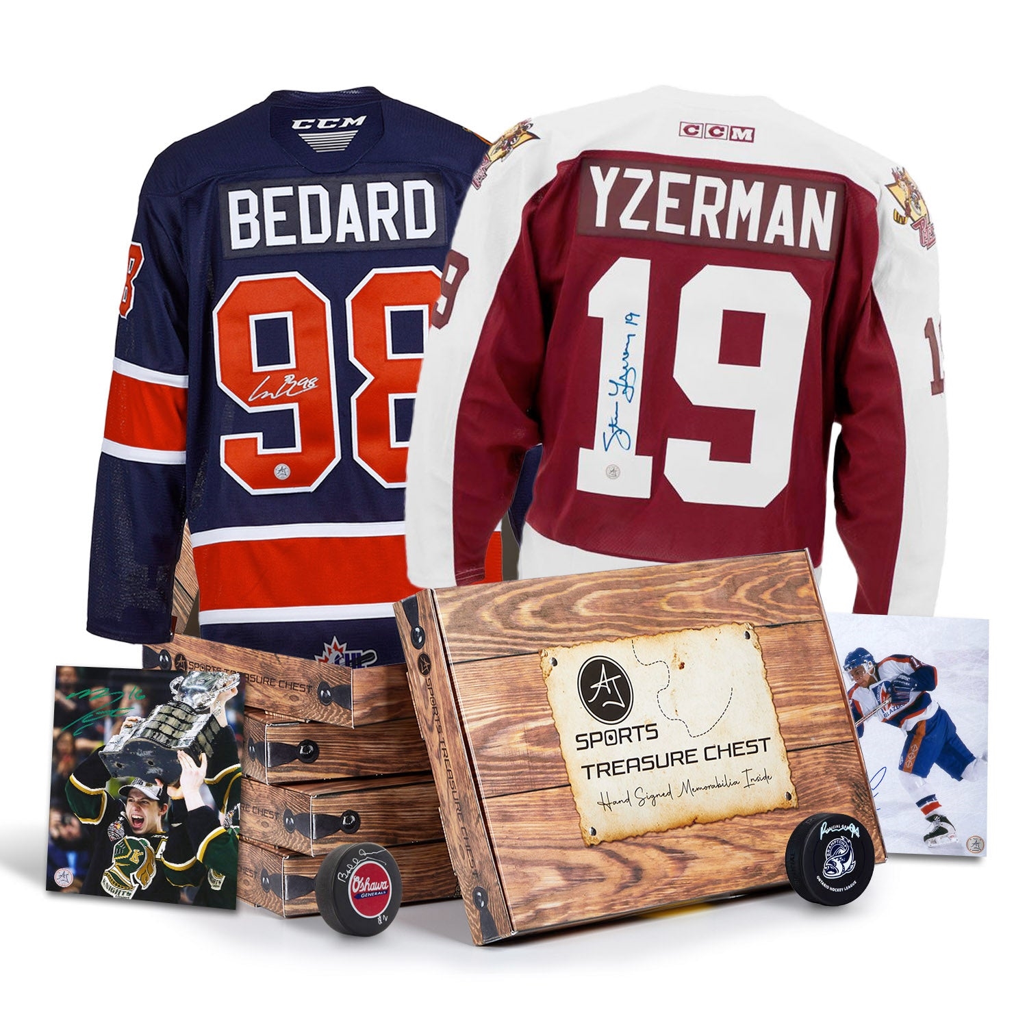 AJ Sports Canadian Junior Hockey Signature Hat Trick Treasure Chest