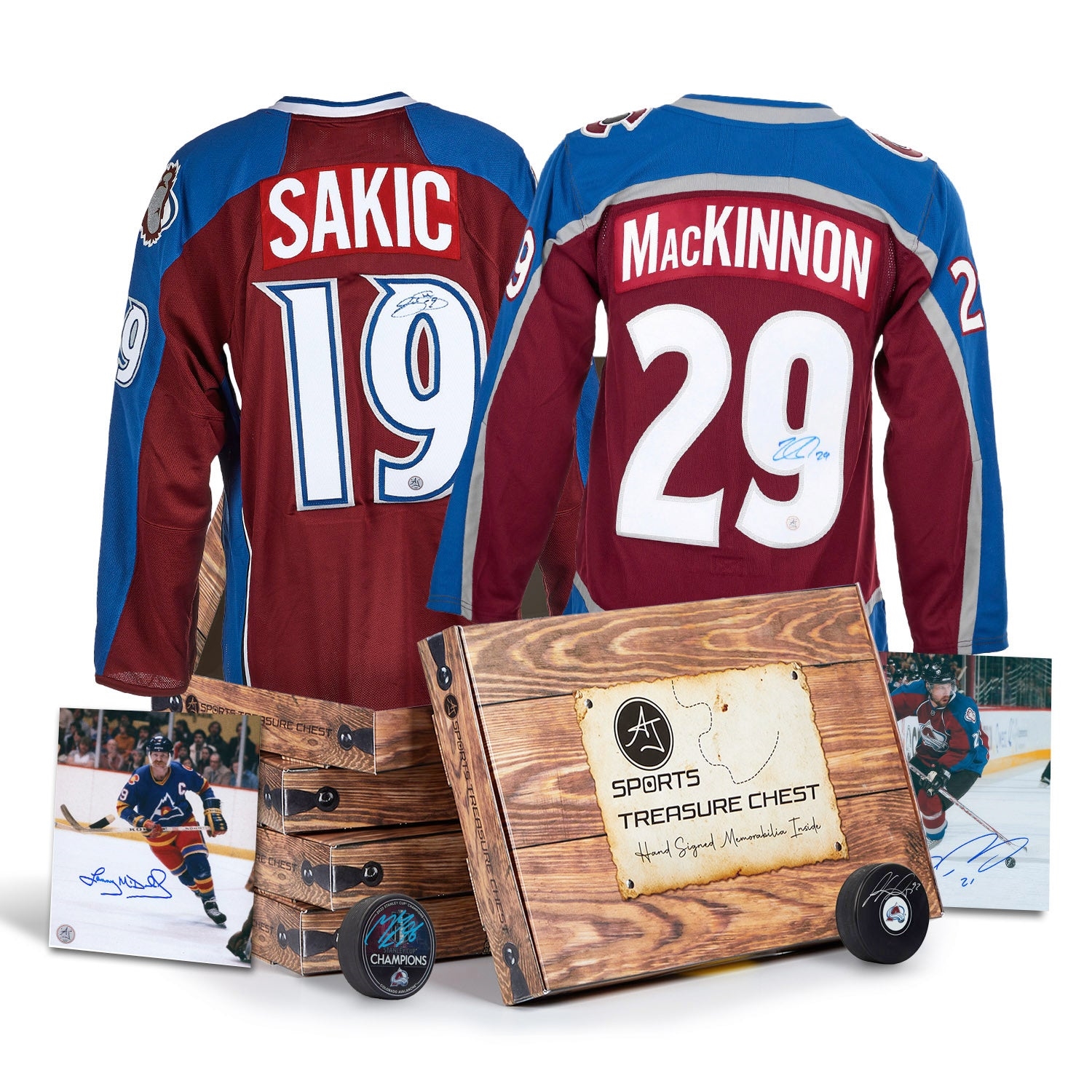 AJ Sports Colorado Hockey Signature Hat Trick Treasure Chest