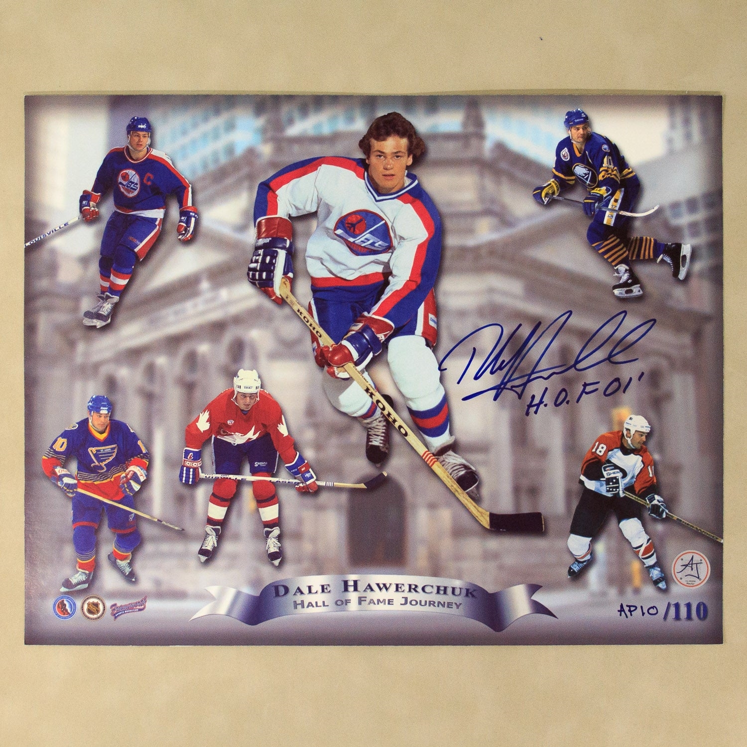 Dale Hawerchuk Autographed Hockey Hall Of Fame Journey 11x14 Photo #AP10/110