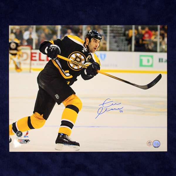 Zdeno Chara Autographed Boston Bruins Point Shot 16x20 Photo