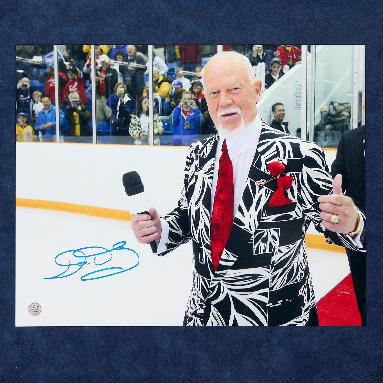 Don Cherry Autographed Hockey Night In Canada Red Carpet 16x20 Photo