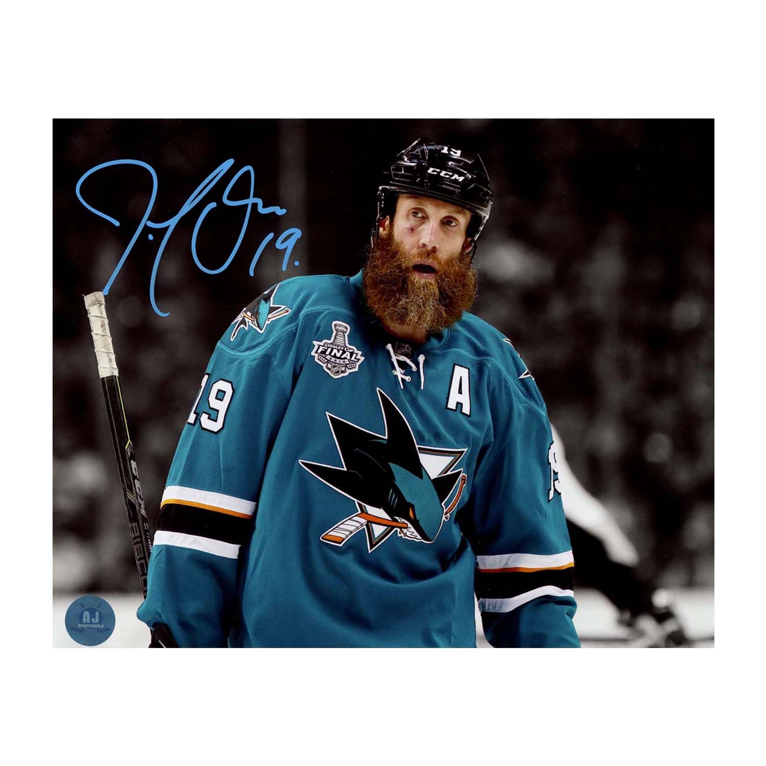 Joe Thornton Signed San Jose Sharks Playoff Finals 8x10 Photo