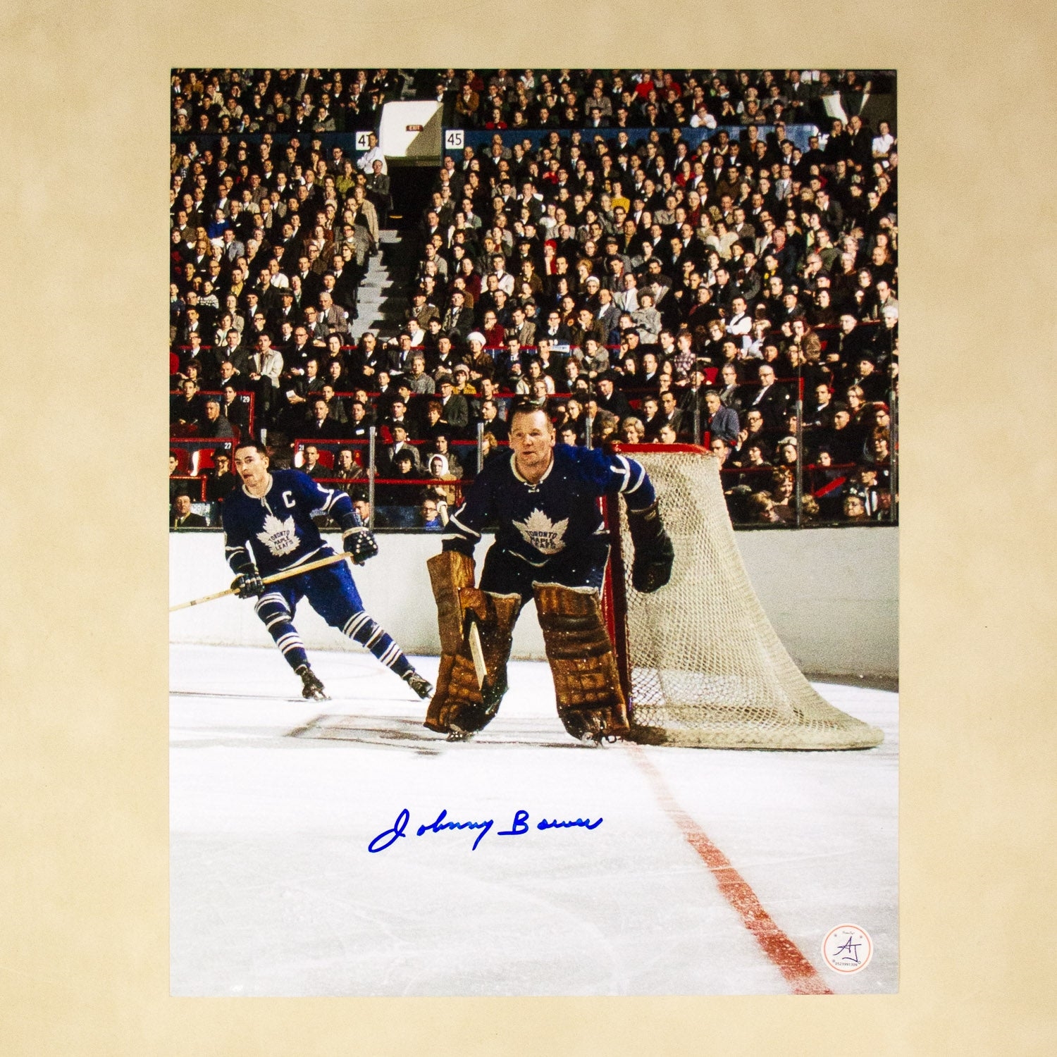 Johnny Bower Signed Toronto Maple Leafs Historic Goalie 11x14 Photo