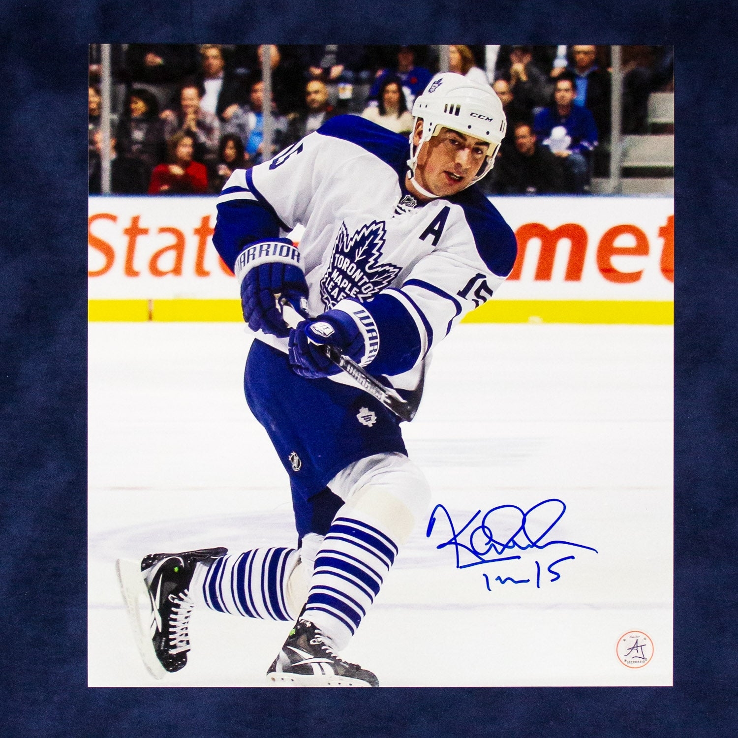 Tomas Kaberle Autographed Toronto Maple Leafs Slapshot 11x14 Photo