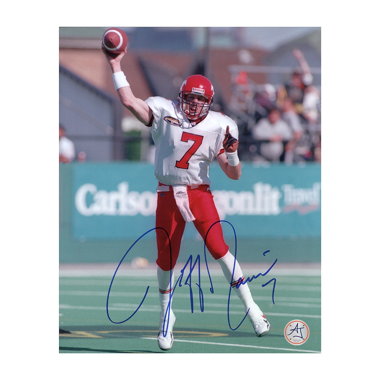 Jeff Garcia Autographed Calgary Stampeders 8x10 Photo