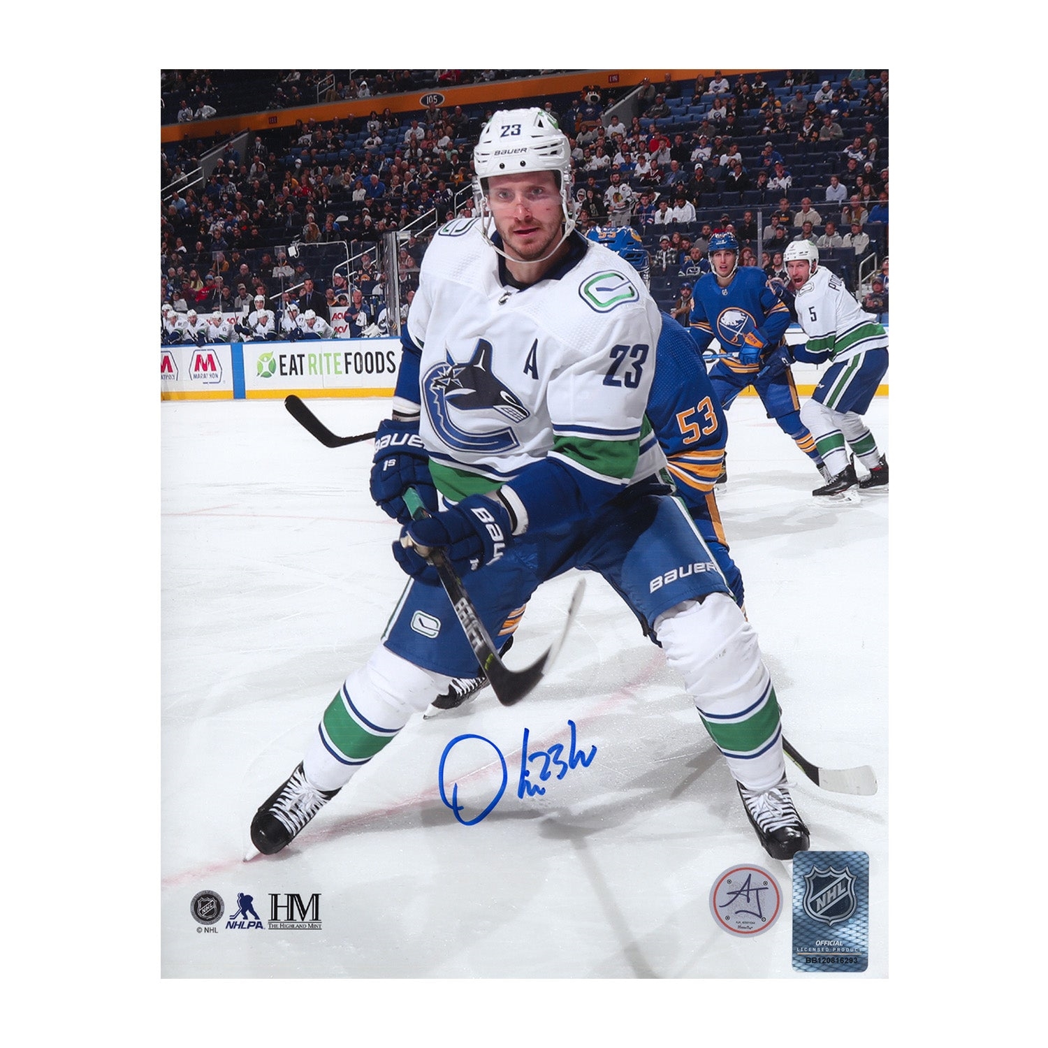 Oliver Ekman-Larsson Signed Vancouver Canucks Playmaker 8x10 Photo