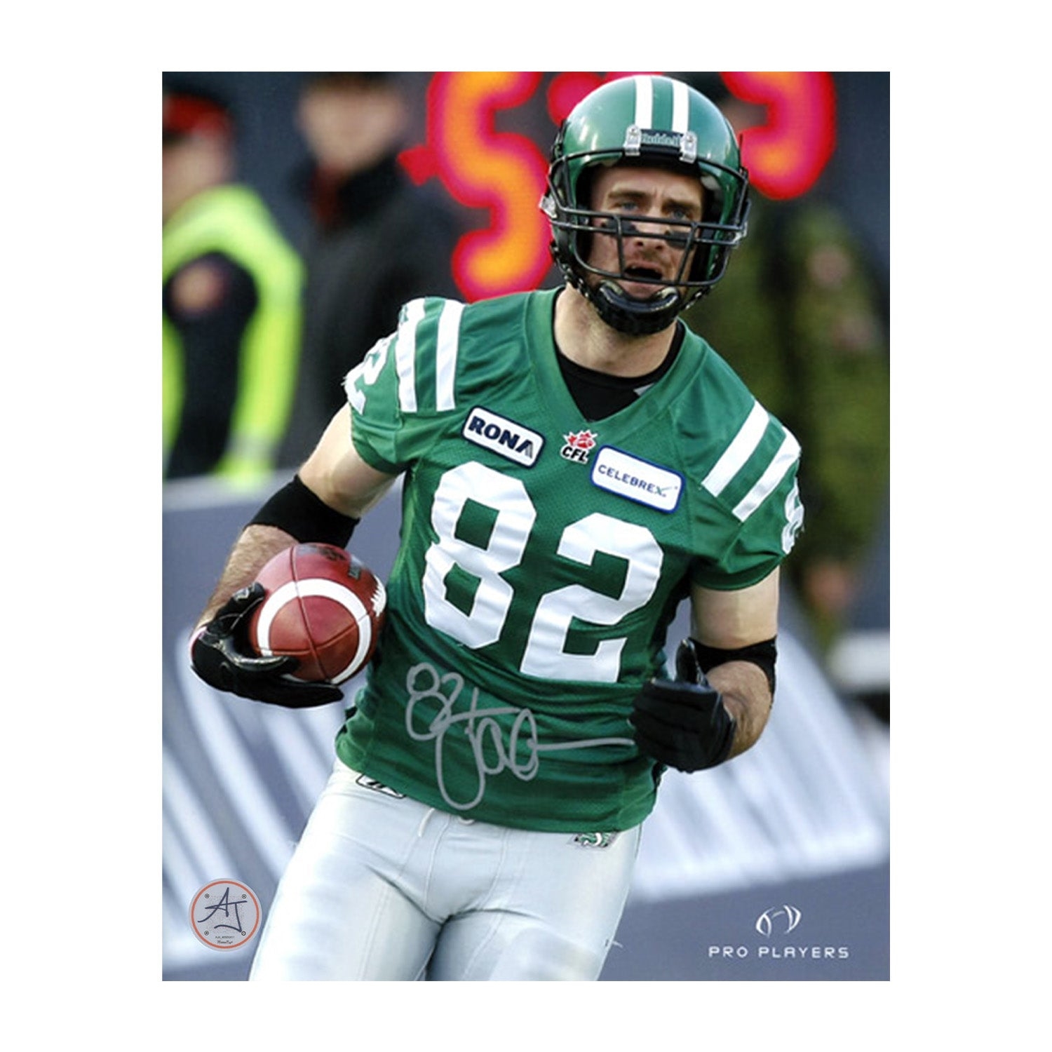 Jason Clermont Autographed Saskatchewan Roughriders 8x10 Photo