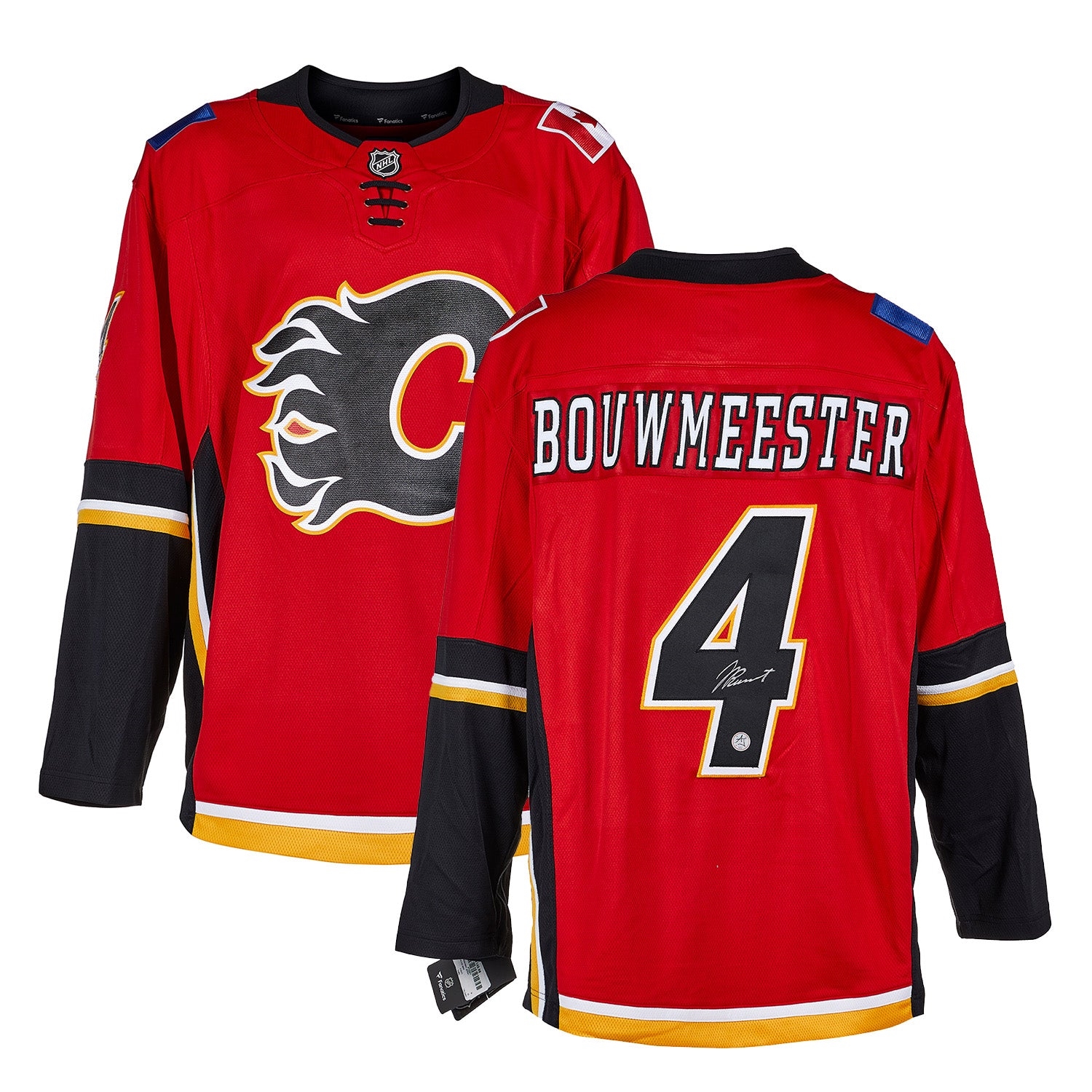 Jay Bouwmeester Signed Calgary Flames Black Logo Fanatics Breakaway Jersey