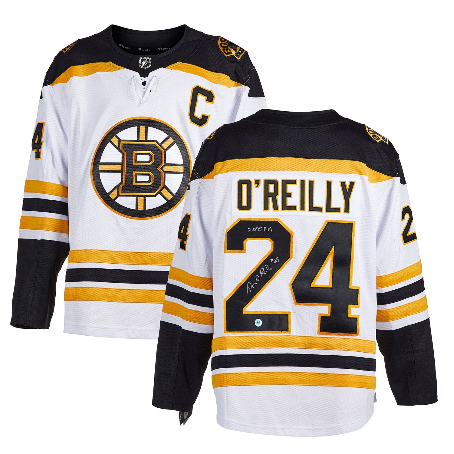 Terry OReilly Signed Boston Bruins White Fanatics Breakaway Jersey