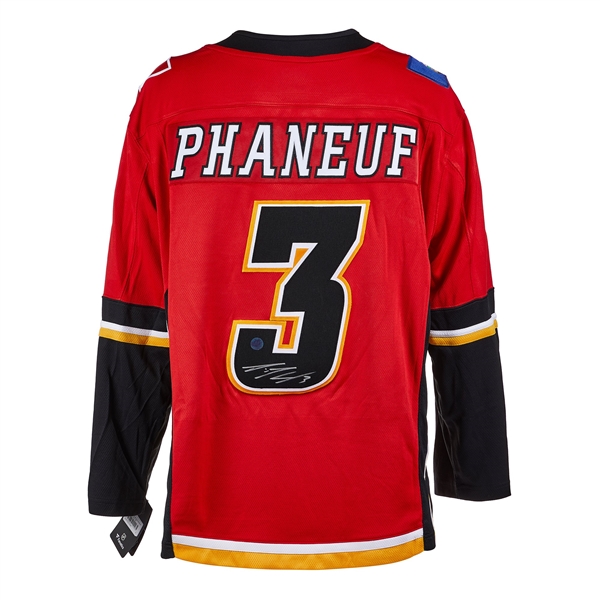 Dion Phaneuf Autographed Calgary Flames Black Logo Fanatics Breakaway Jersey