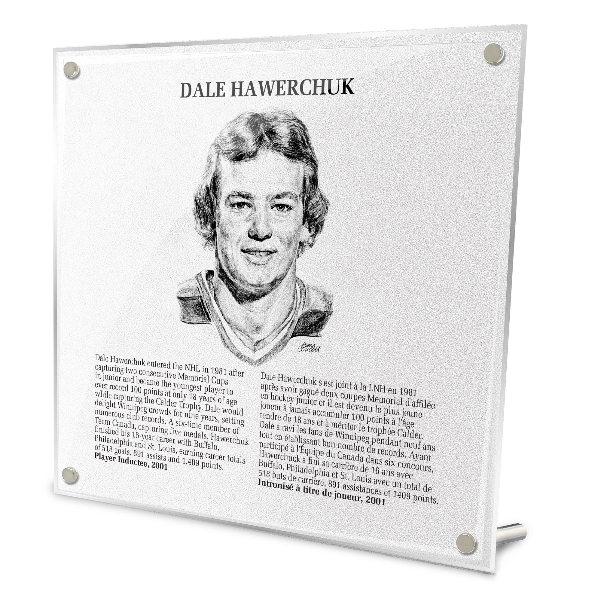 Dale Hawerchuk Replica Hockey Hall of Fame Plaque