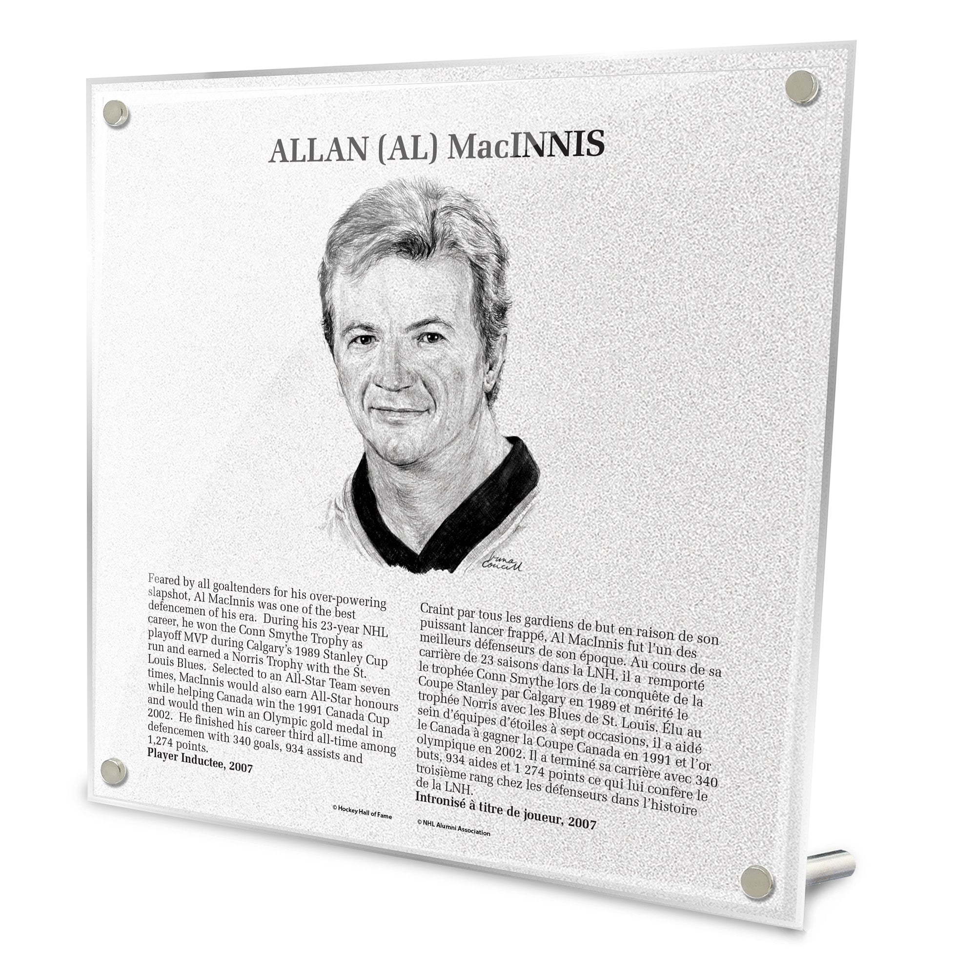 Al MacInnis Replica Hockey Hall of Fame Plaque