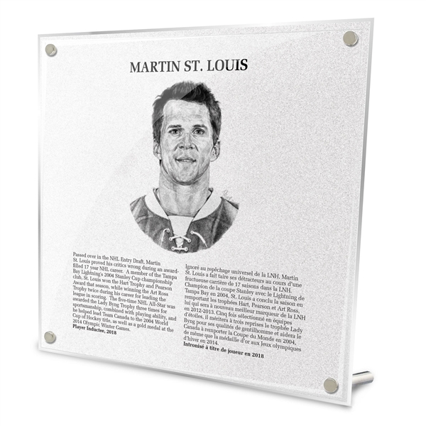 Martin St Louis Replica Hockey Hall of Fame Plaque
