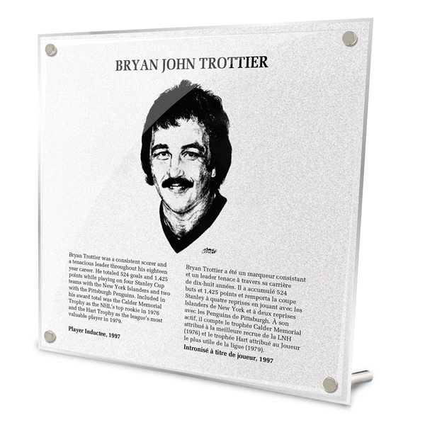 Bryan Trottier Replica Hockey Hall of Fame Plaque