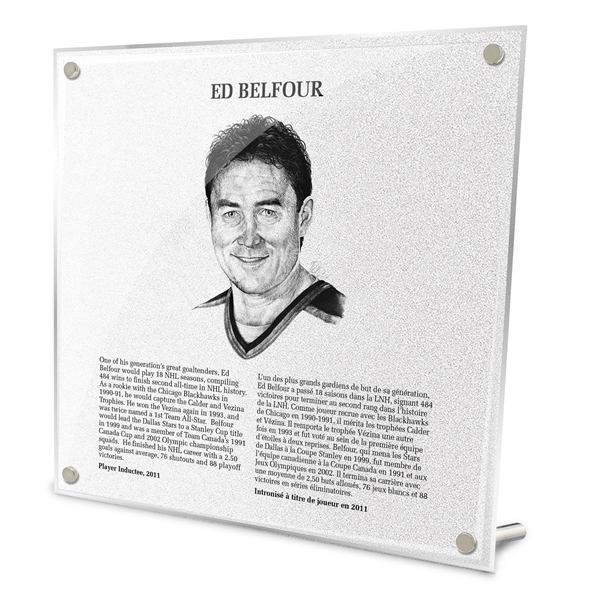 Ed Belfour Replica Hockey Hall of Fame Plaque