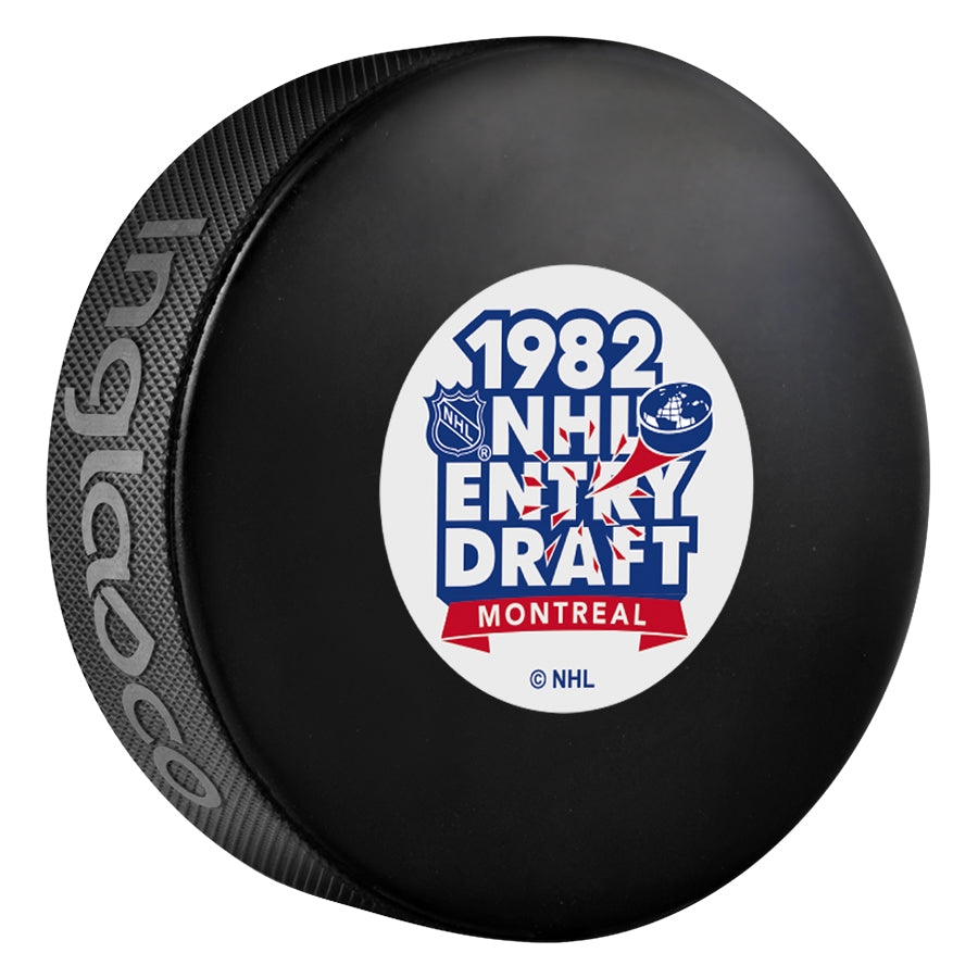 Inglasco 1982 NHL Entry Draft Souvenir Event Hockey Puck